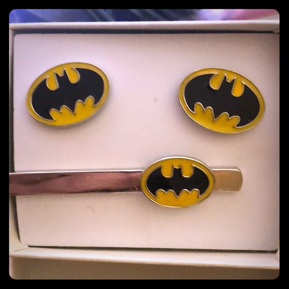 Batman tie clip and cuff links - Picture 1 of 2
